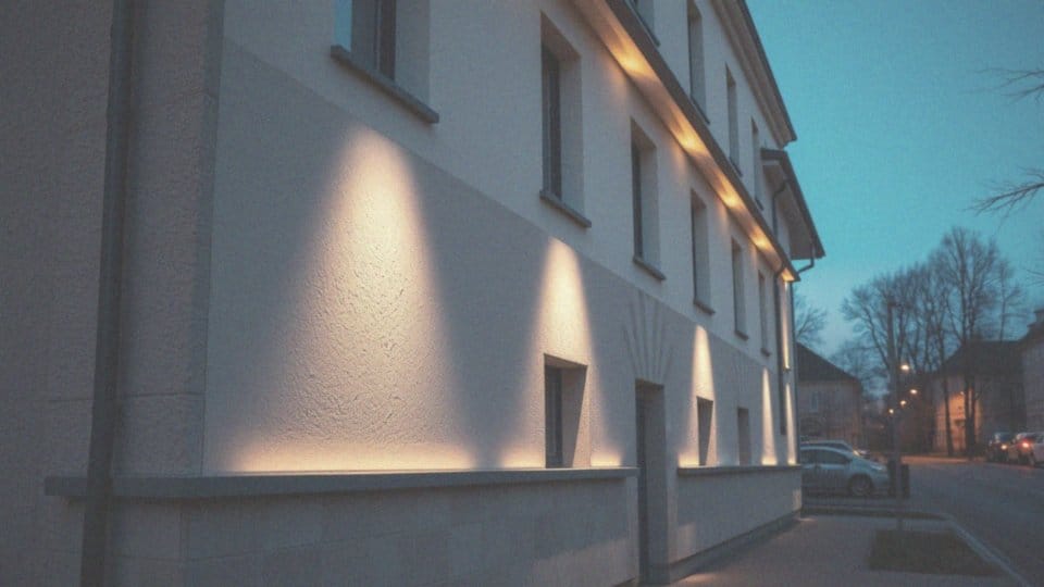 Jak można wykorzystać oświetlenie podbitki do podkreślenia elewacji budynku?