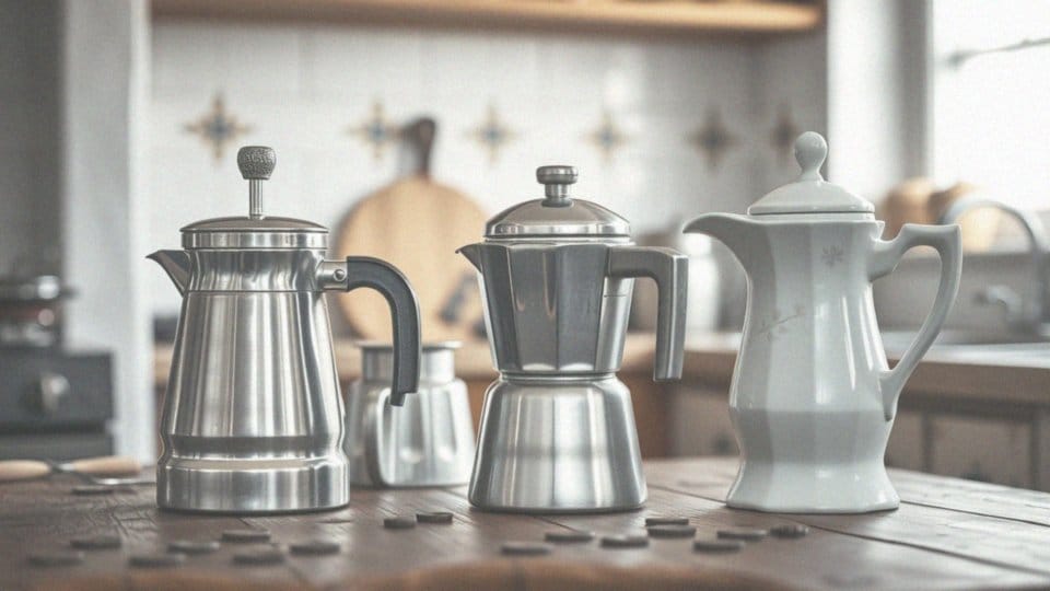 Jakie są zalety kawiarki stalowej, aluminiowej i porcelanowej?